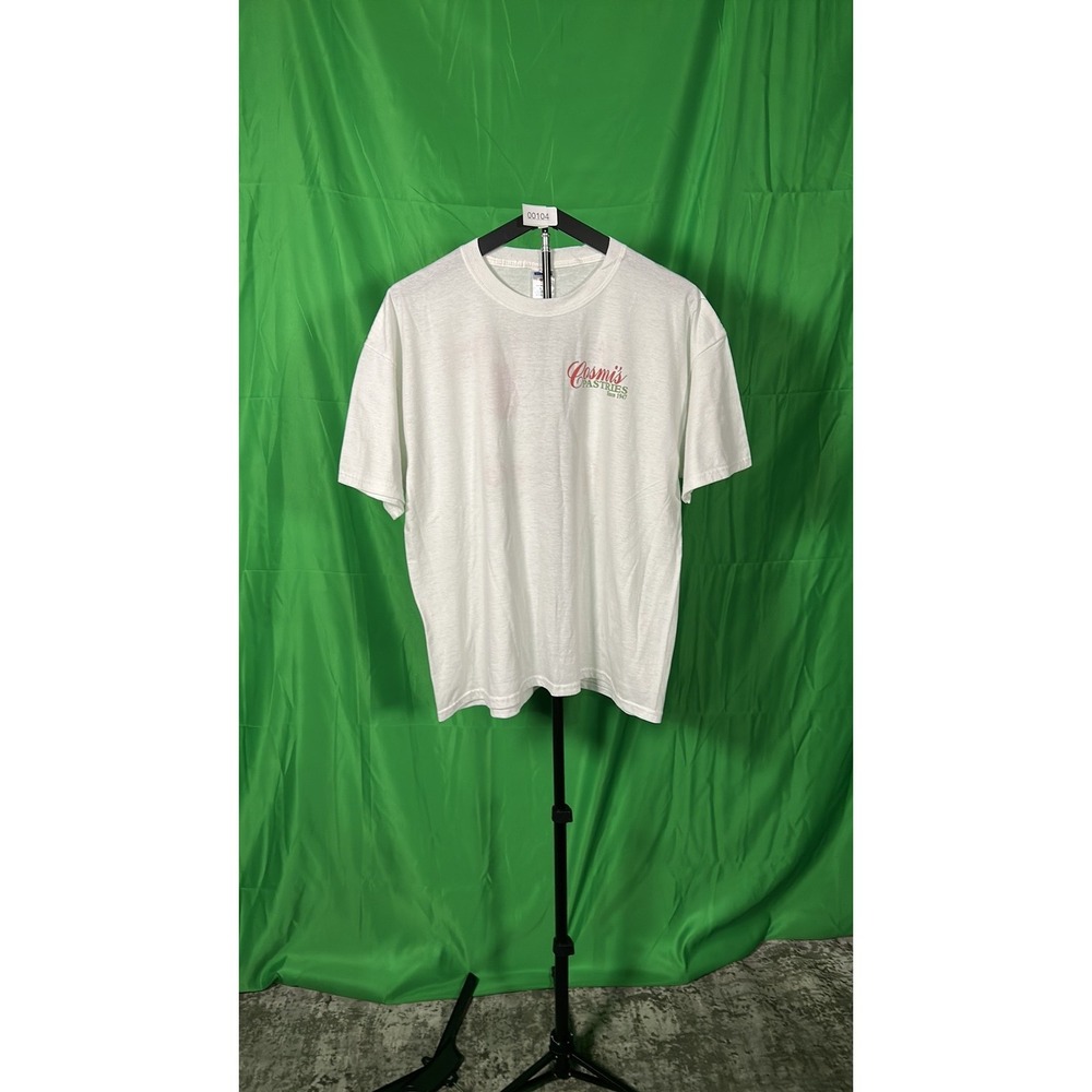 Vintage Jerzees Cosmis Pastries Italian Festival Graphic T-Shirt XL White